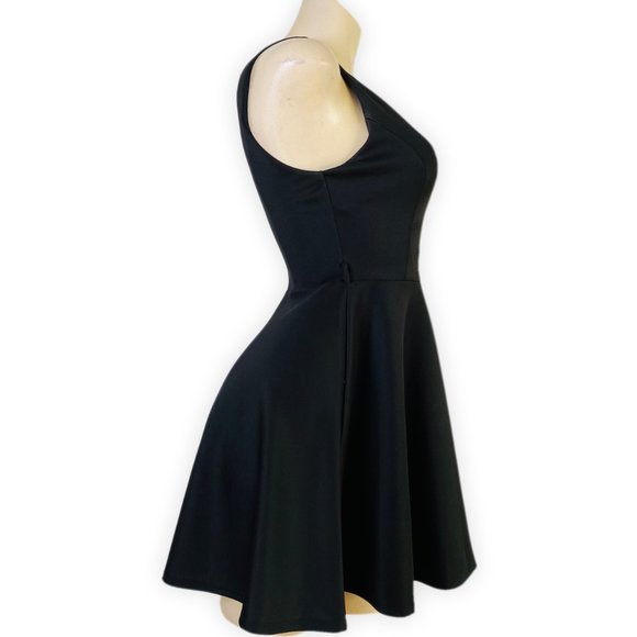 Fit and Flare Black Dress Size S - Picture 3 of 9